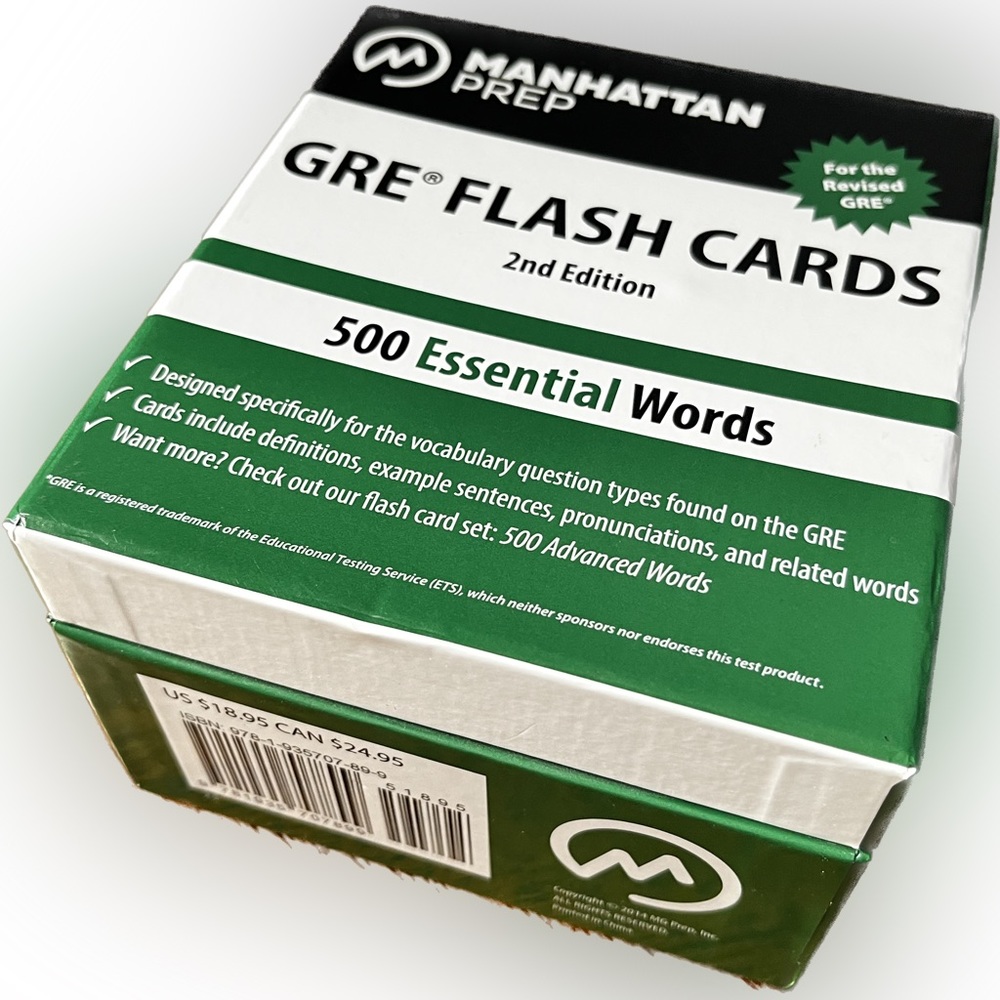 Manhattan Prep GRE Flash Cards 2nd Edition
